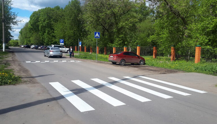 нанесения дородной разметки на пешеходный переход